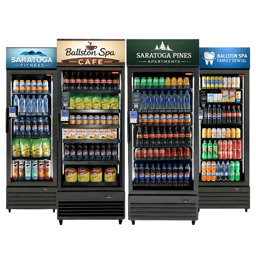 Branded vending machine wrap example